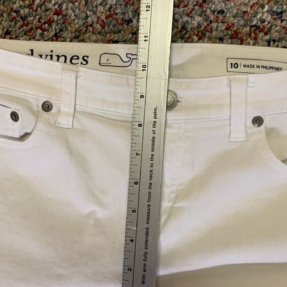 Vineyard Vines White Mid-Rise Ankle Length Skinny Jeans Size 10 - Picture 13 of 15